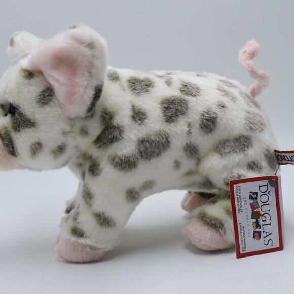 Douglas Plush Leroy Black Spotted Pig Plush Stuffed Animal with Tag 7" - Picture 5 of 8
